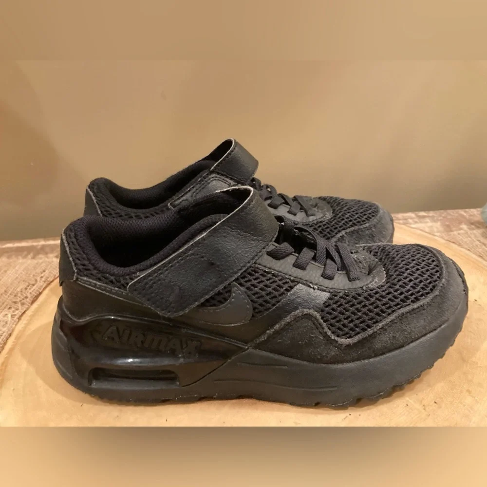 Nike Shoes Youth 1Y Air Max SYSTM Sneaker Black Mesh Comfort Low Top‎ DQ0285-004